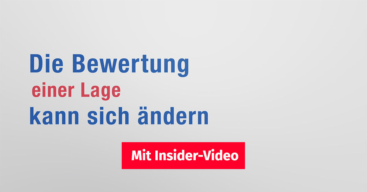 Vor einem weißen Hintergrund steht in blauer und roter Schrift: "Die Bewertung einer Lage kann sich ändern" | Immobilienbewertung