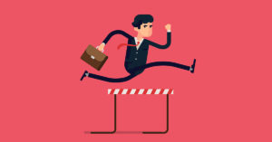 Ein Selbstständiger beim Hürdenlauf zur Immobilienfinanzierung