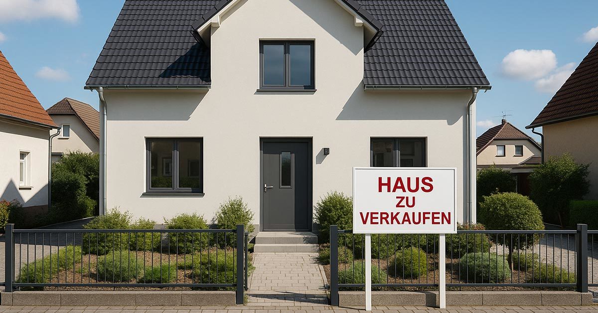 haus mit Schild